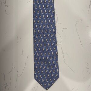 MARTHA'S VINEYARD VINES SHEP & IAN MERMAIDS 100% SILK BLUE NECK TIE EUC